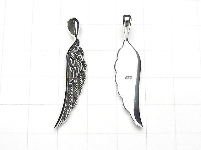 Silver925 Feather Pendant 40x9x3mm 1pc