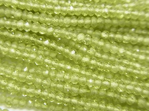 Peridot, Roundel Gemstone Beads