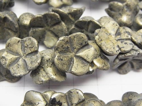 Pyrite AA ++ Flower 14 x 14 x 9 1/4 or 1strand beads (aprx.15inch/38cm)