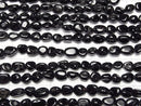 [Video] Black Tourmaline Small Nugget 1strand beads (aprx.15inch / 38cm)