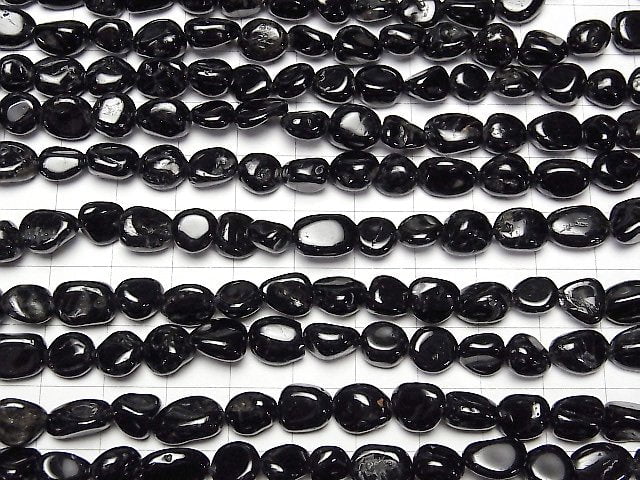 [Video] Black Tourmaline Small Nugget 1strand beads (aprx.15inch / 38cm)