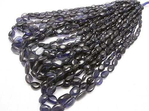 [Video] High Quality Iolite AAA--AA++ Nugget  half or 1strand beads (aprx.15inch/38cm)