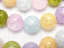 1strand $8.79! Multi Color Cracked Crystal Round 10mm NO.1 1strand beads (aprx.15inch / 38cm)