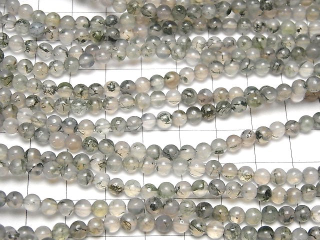 1strand $4.79! Moss Agate AAA Round 4mm 1strand beads (aprx.15inch/38cm)