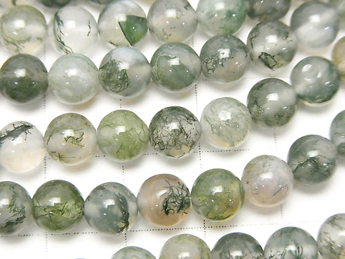 1strand $6.79! Moss Agate AAA Round 6mm 1strand beads (aprx.15inch/36cm)