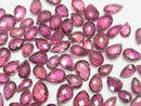 [Video] High Quality Rubellite (Red Tourmaline) AAA Pear shape Faceted Briolette [S size] 5pcs