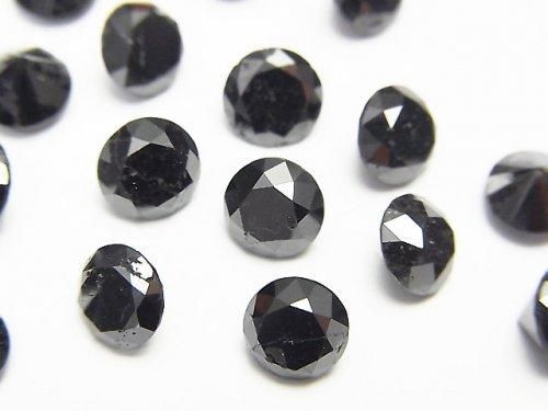[Video] Black Diamond AAA- Loose Stone Round Faceted 6x6mm 1pc