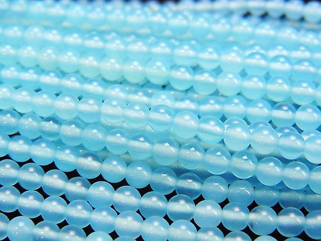 Chalcedony, Round Gemstone Beads