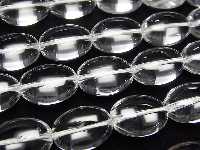 Crystal Quartz, Oval Gemstone Beads