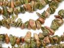 Chips, Nugget, Unakite Gemstone Beads