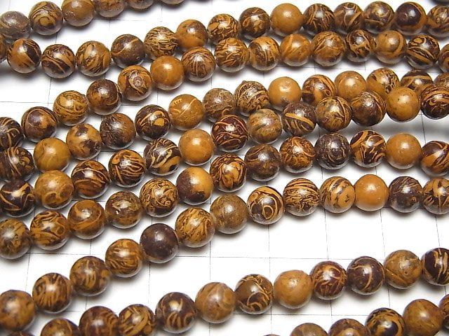 [Video] Elephant Skin Jasper Round 6mm 1strand beads (aprx.15inch/38cm)