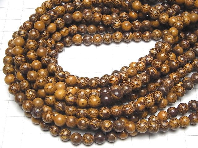 [Video] Elephant Skin Jasper Round 6mm 1strand beads (aprx.15inch/38cm)