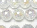 [Video] Cracked Aqua Crystal Round 14mm 1/4 or 1strand beads (aprx.15inch/36cm)