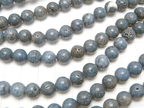 Loose stone sponge coral Round 8mm 1strand beads (aprx.15inch/36cm)