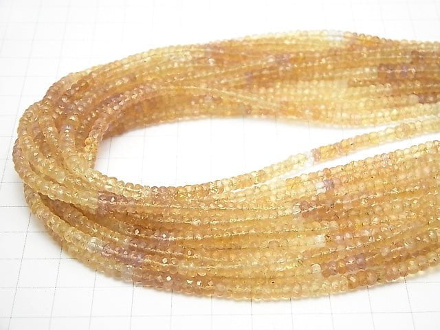 High Quality Imperial Topaz AA ++ Faceted Button Roundel half or 1strand beads (aprx.15inch / 38cm)