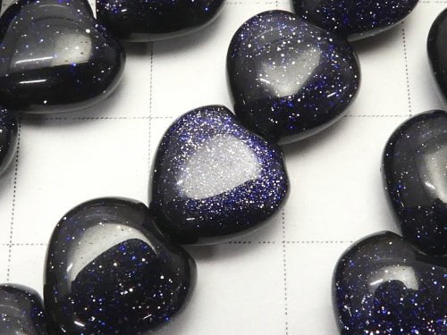 [Video] Blue Golden Sand Stone AAA Heart 10 x 10 x 5 mm 1strand beads (aprx.15 inch / 36 cm)