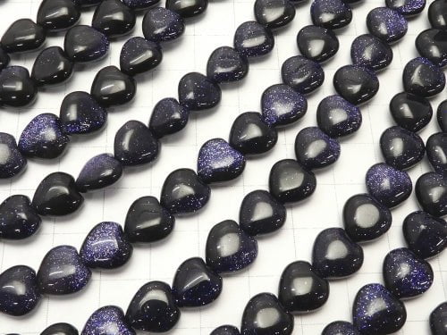 [Video] Blue Golden Sand Stone AAA Heart 10 x 10 x 5 mm 1strand beads (aprx.15 inch / 36 cm)