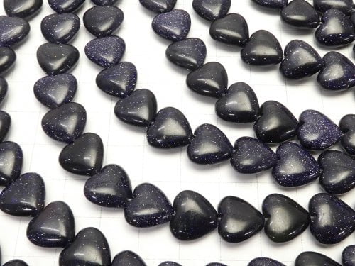 Blue Golden Sand Stone AAA Heart 12 x 12 x 5 mm half or 1 strand (apr x 14 inch / 34 cm)