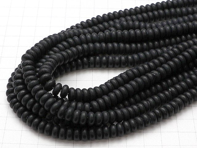 Frost Onyx Roundel 8x8x4mm 1strand beads (aprx.15inch / 38cm)