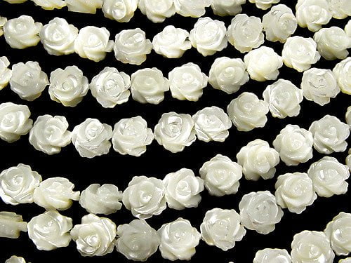 Mother of Pearl MOP AAA White Rose 10mm 1/4 or 1strand (aprx.14inch/34cm)