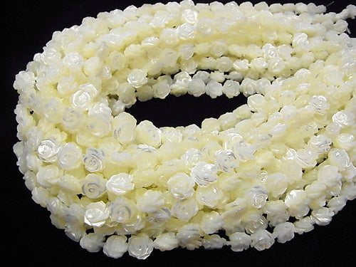 Mother of Pearl MOP AAA White Rose 10mm 1/4 or 1strand (aprx.14inch/34cm)