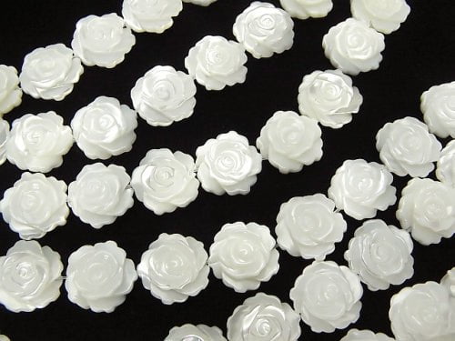 Mother of Pearl MOP AAA White Rose12mm 1/4-1strand (aprx.13inch/31cm)