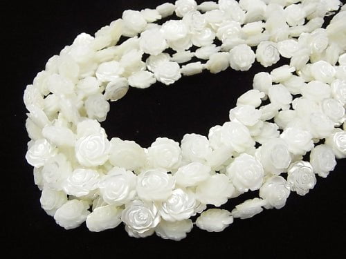 Mother of Pearl MOP AAA White Rose12mm 1/4-1strand (aprx.13inch/31cm)