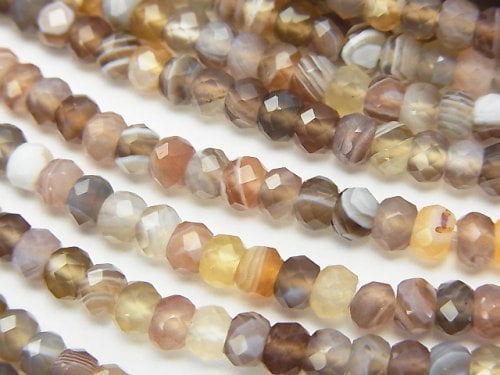 Botswana Agate, Roundel Gemstone Beads