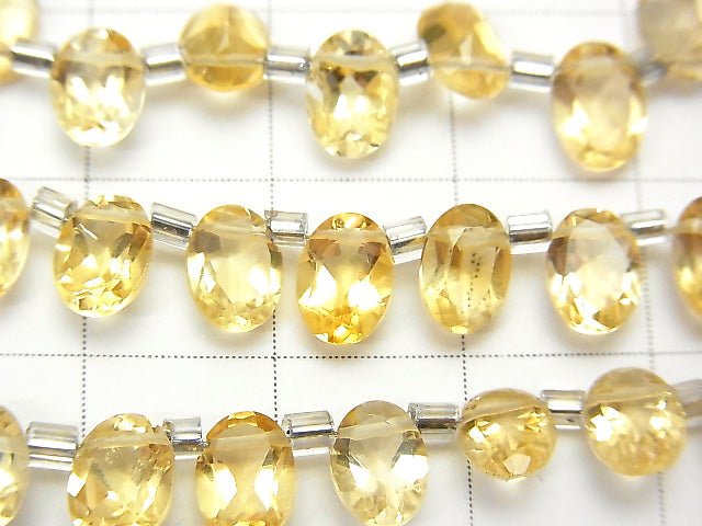 High Quality Citrine AAA Oval Faceted 7x5x3mm half or 1strand beads (aprx.7inch/18cm)