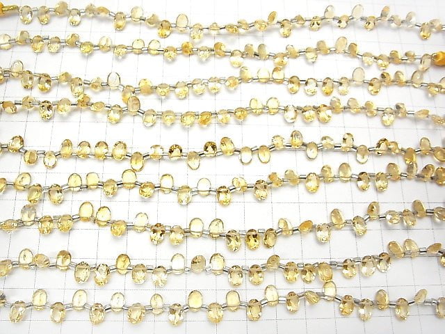 High Quality Citrine AAA Oval Faceted 7x5x3mm half or 1strand beads (aprx.7inch/18cm)