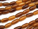 Buffalo Horn Rice 9x4x4mm Brown 1strand beads (aprx.15inch/38cm)