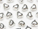 Karen Silver Heart Motif Beads 8x9.5mm 2pcs