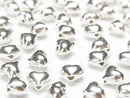 Karen Silver Heart Motif Beads 8x9.5mm 2pcs