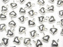 Karen Silver Heart Motif Charm, 12x10x5.5mm, White Silver, 1pc