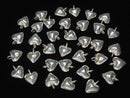 Karen Silver Heart Motif Charm, 12x10x5.5mm, White Silver, 1pc