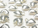 Karen Silver Heart Motif Charm, 14x12x6mm, White Silver, 1pc