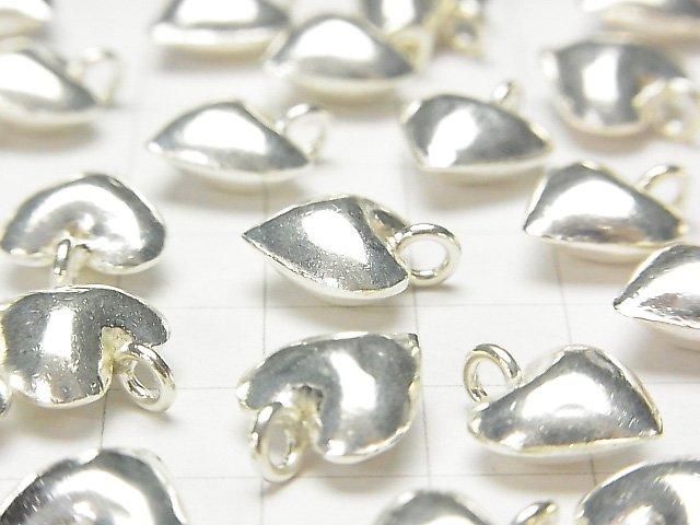 Karen Silver Heart Motif Charm 14x12x6mm White Silver 1pc