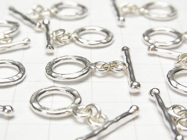 Karen Silver Hammered Toggles 13mm 1 pair