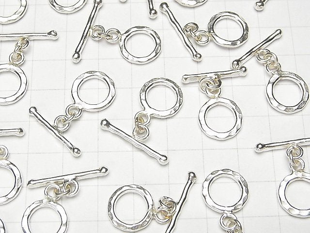 Karen Silver Hammered Toggle 13mm 1pair