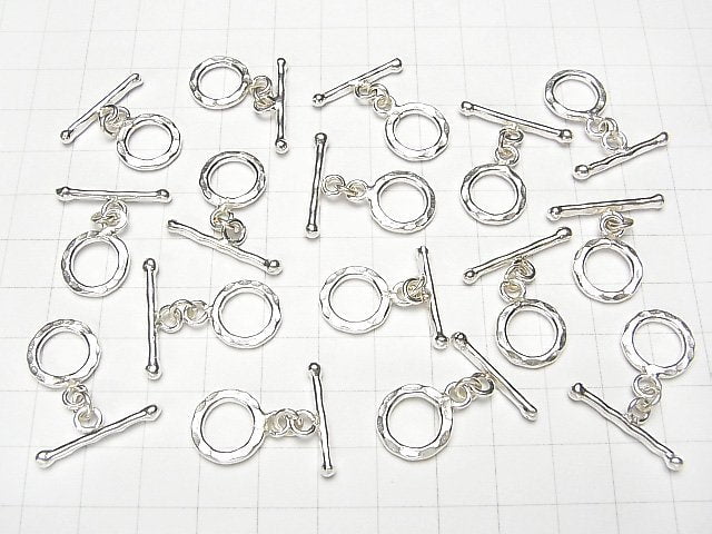 Karen Silver Hammered Toggle 13mm 1pair