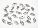 Karen Silver Leaf Charm 20x8x2mm 1pc