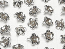 Karen Silver Flower Charm 11x11x3mm 1pc