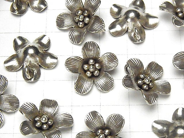 Karen Hill Tribe silver Flower Charm 19 x 19 x 6 mm 1pc $6.79!