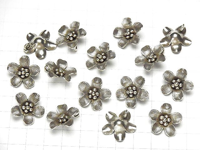 Karen Hill Tribe silver Flower Charm 19 x 19 x 6 mm 1pc $6.79!