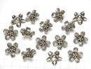 Karen Silver Flower Charm 19x19x6mm 1pc