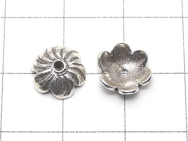 Karen Hill Tribe silver Bead cap 9 x 9 x 3 mm 2 pcs $2.79!