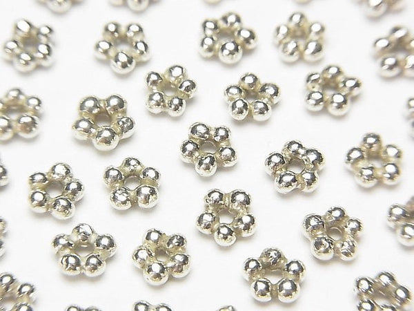 Karen Silver Roundel Daisy 6x6mm 5pcs