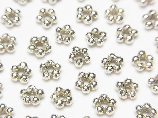 Karen Silver Roundel Daisy 6x6mm 5pcs