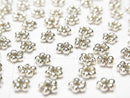 Karen Silver Rondelle Daisy 6x6mm 5pcs