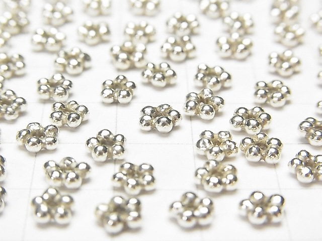 Karen Silver Roundel Daisy 6x6mm 5pcs